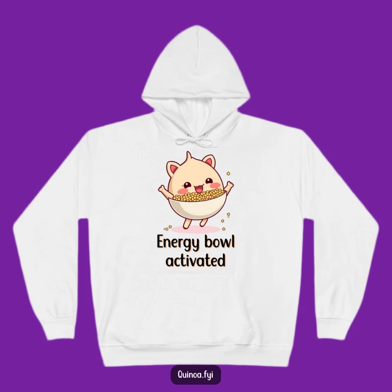Cozy Funny Quinoa Bowl Hoodie: Bounce Through Your Day, Hilarious Gift