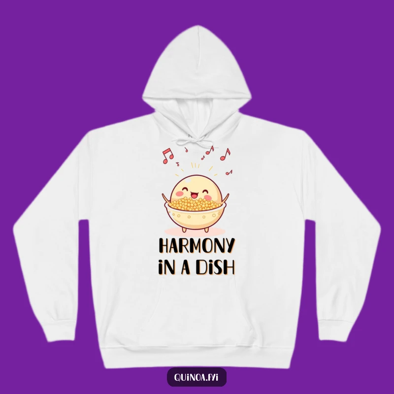 Cozy Funny Quinoa Dish Hoodie: Warm Up with Musical Bites, A Hilarious Gift