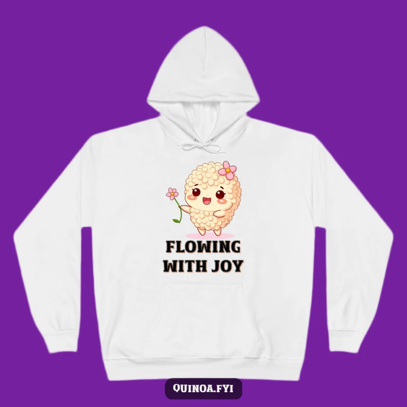 Cozy Funny Happy Quinoa Flower Hoodie - Warm & Uplifting Gift