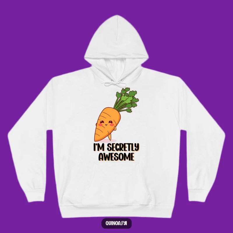 Funny Giggling Quinoa Carrot Hoodie: Cozy Comfort with Playful Charm!