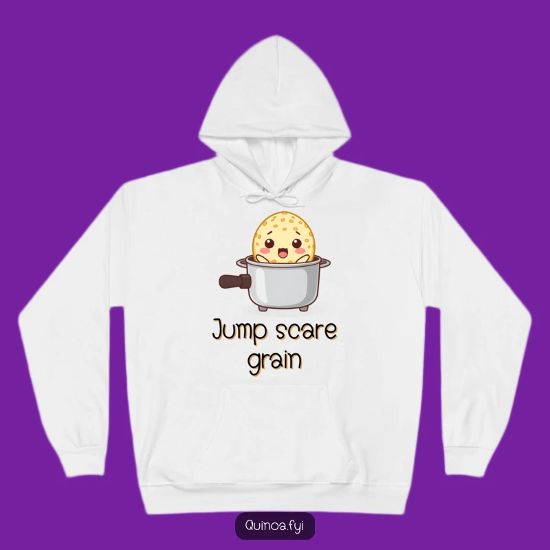 Cozy Funny Surprised Quinoa Pot Hoodie - Warm & Witty Kitchen Gift