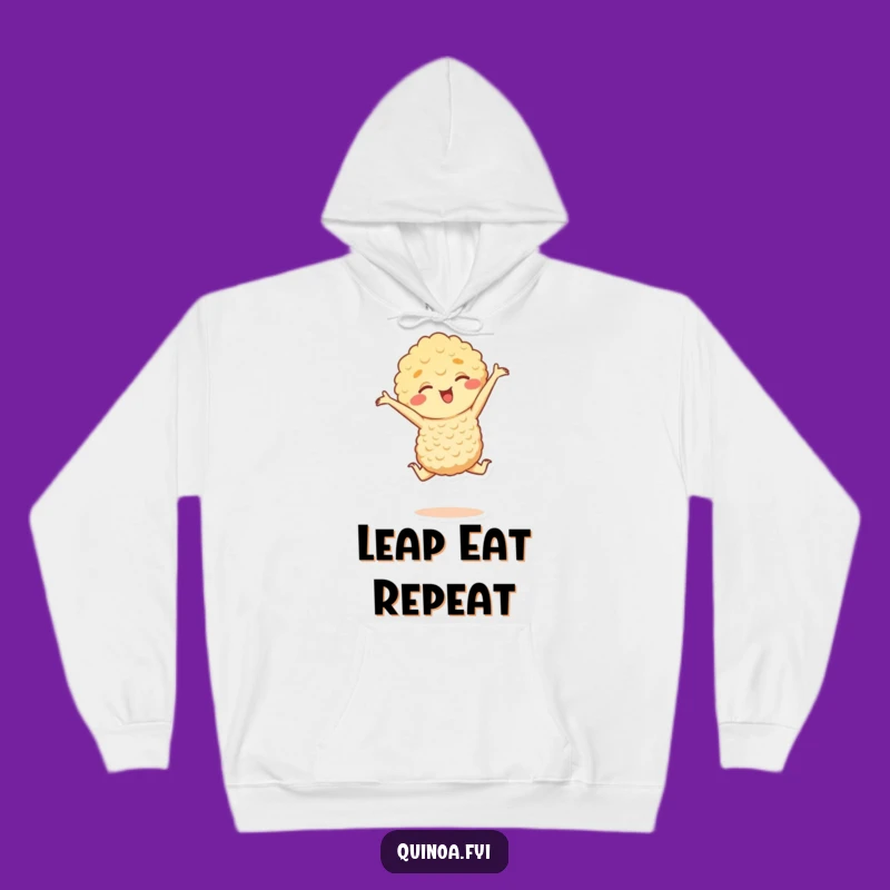 Funny Quinoa Leap Hoodie: Cozy Comfort Meets Hilarious Healthy Living