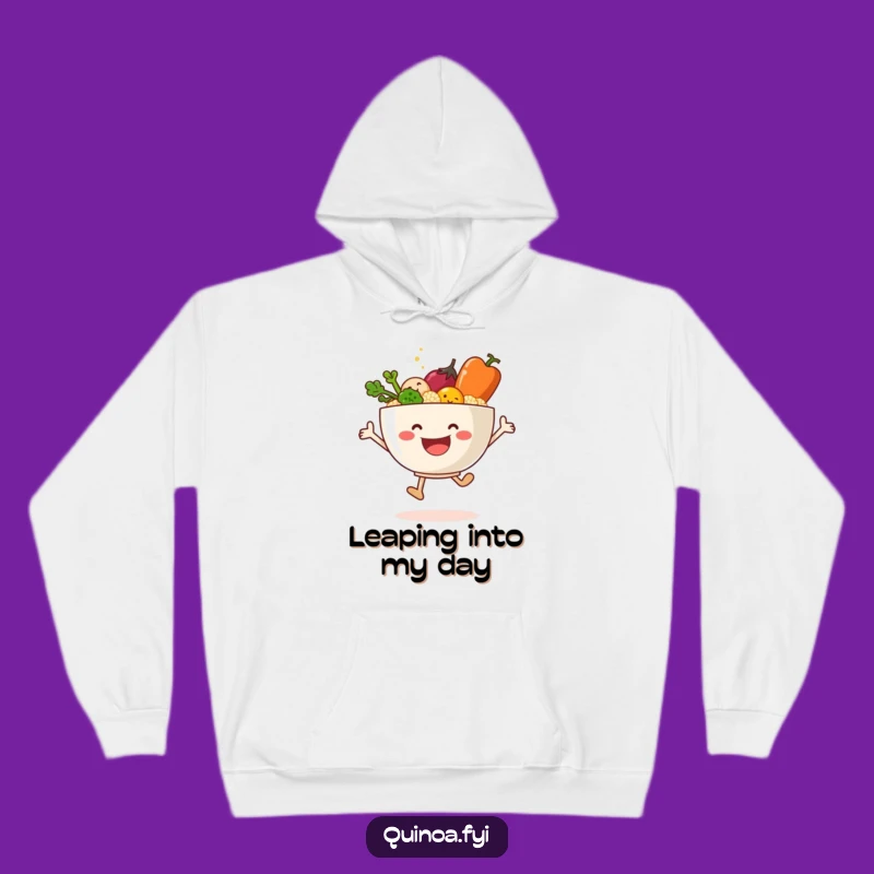 Funny Quinoa Veggie Leap Hoodie: Cozy Comfort Meets Hilarious Healthy Vibes!