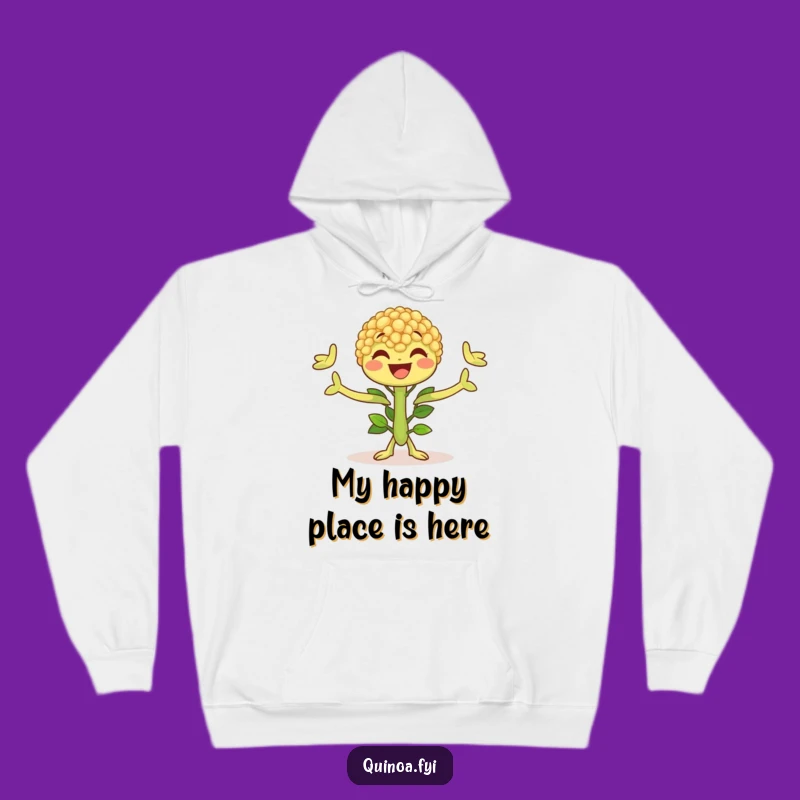 Funny Quinoa Plant Hoodie - Cozy Joyful Character, Warm Funny Gift