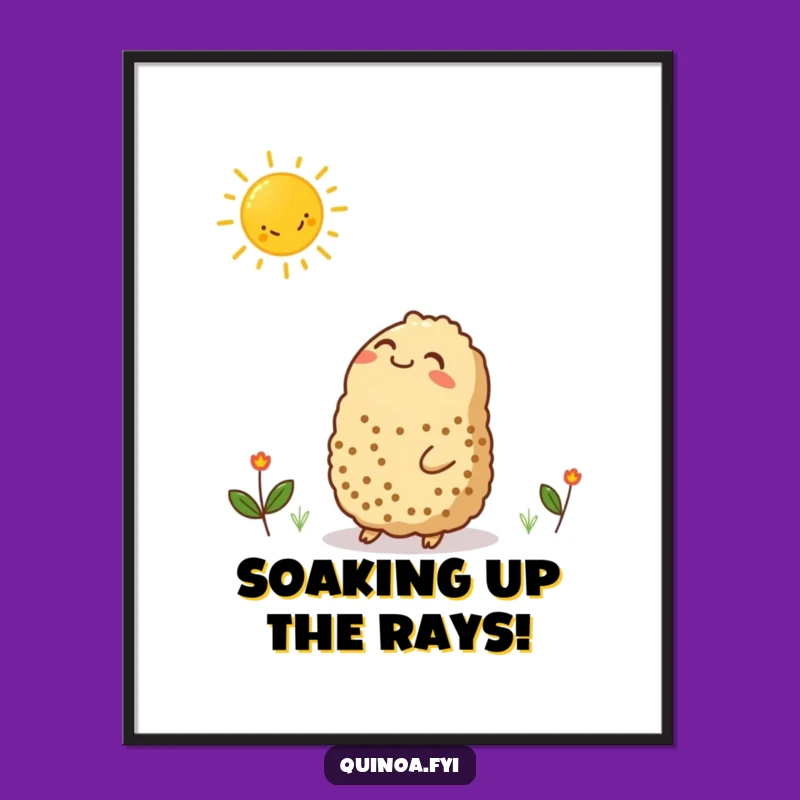 Free Printable Funny Quinoa & Sun Wall Art - Cheerful Decor!