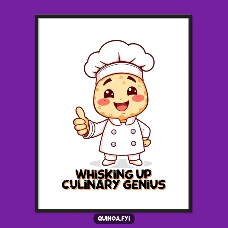 Funny Free Printable Wall Art: Quinoa Chef Approval, Whimsical Downloadable Decor