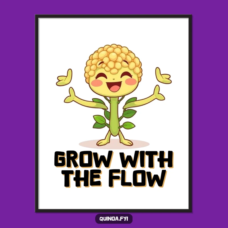 Free Printable Wall Art: Joyful Quinoa Plant, Funny Downloadable Decor for Your Home