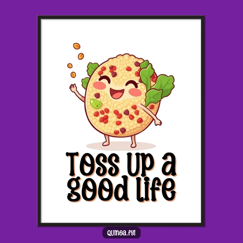 Free Printable Quinoa Salad Wall Art: Funny Downloadable Art for Kitchen Decor