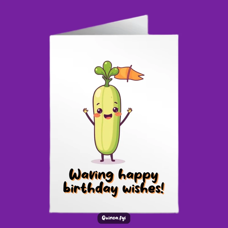 Free Printable Birthday Card: Veggie Stick Cheer for a Victorious Birthday
