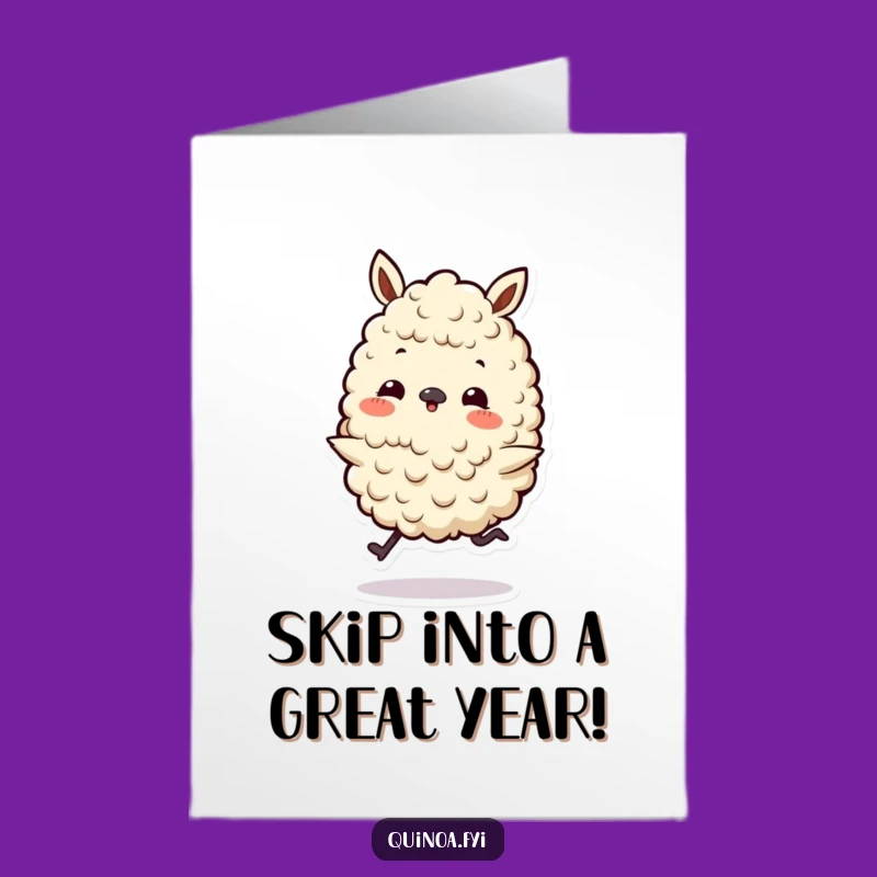 Free Printable Funny Quinoa Skip Birthday Card - Adorable DIY Gift!
