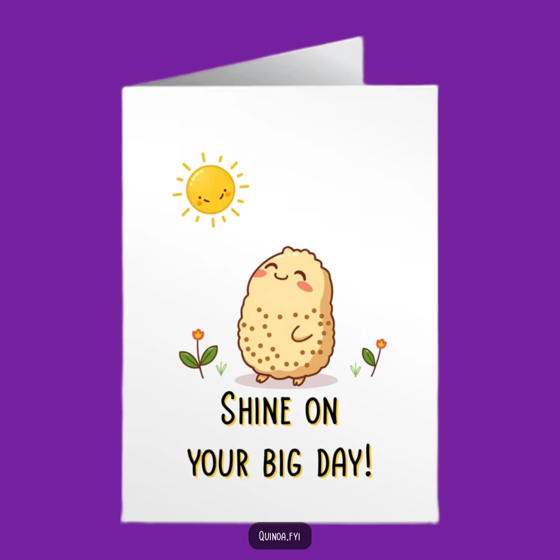Free Printable Funny Quinoa & Sun Birthday Card - Sunny DIY Gift!
