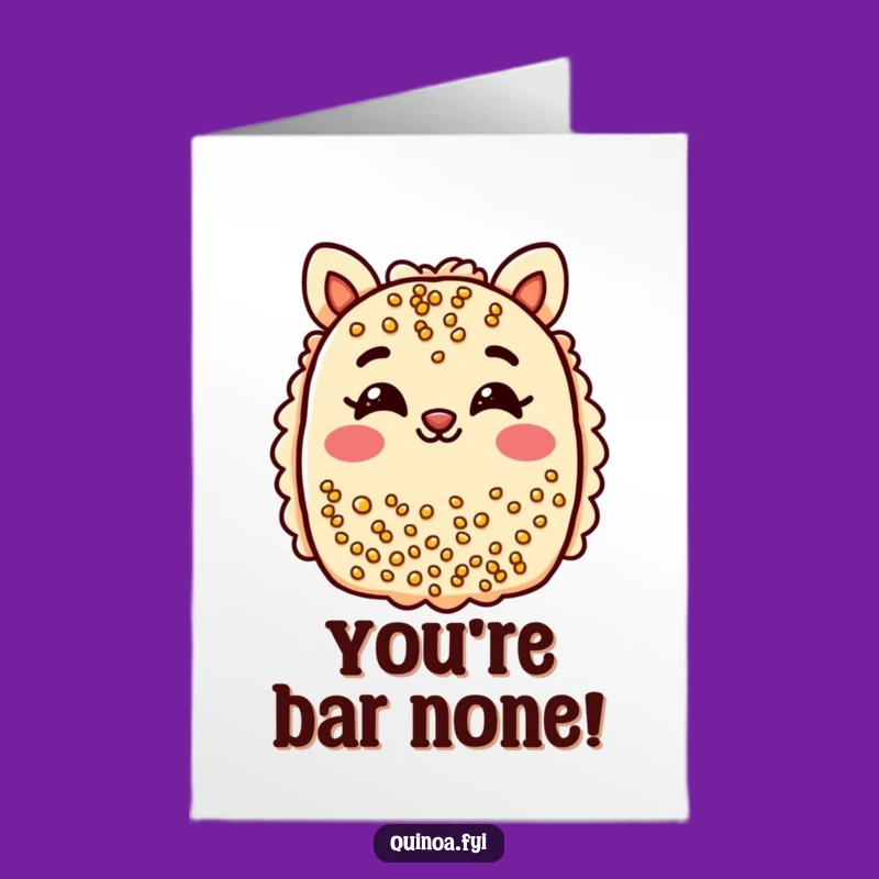 Free Printable Congrats Card: Winking Quinoa Bar, Humorous Downloadable Gift