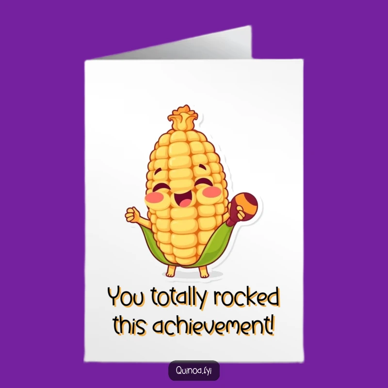 Free Printable Congratulations Card: Festive Corn Kernel for Celebrating Success
