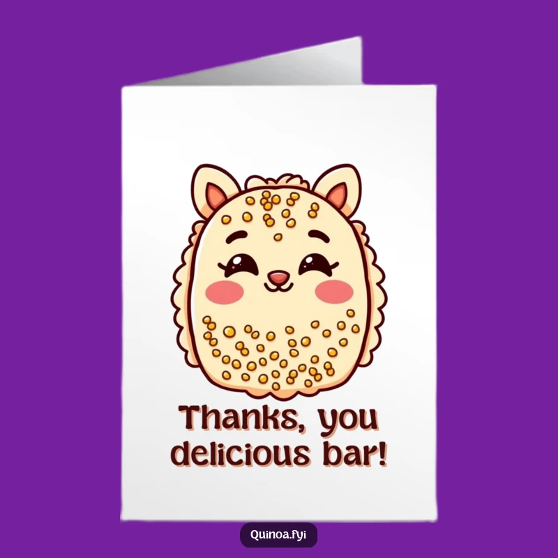 Free Printable Thank You Card: Winking Quinoa Bar, Quirky DIY Downloadable Gift