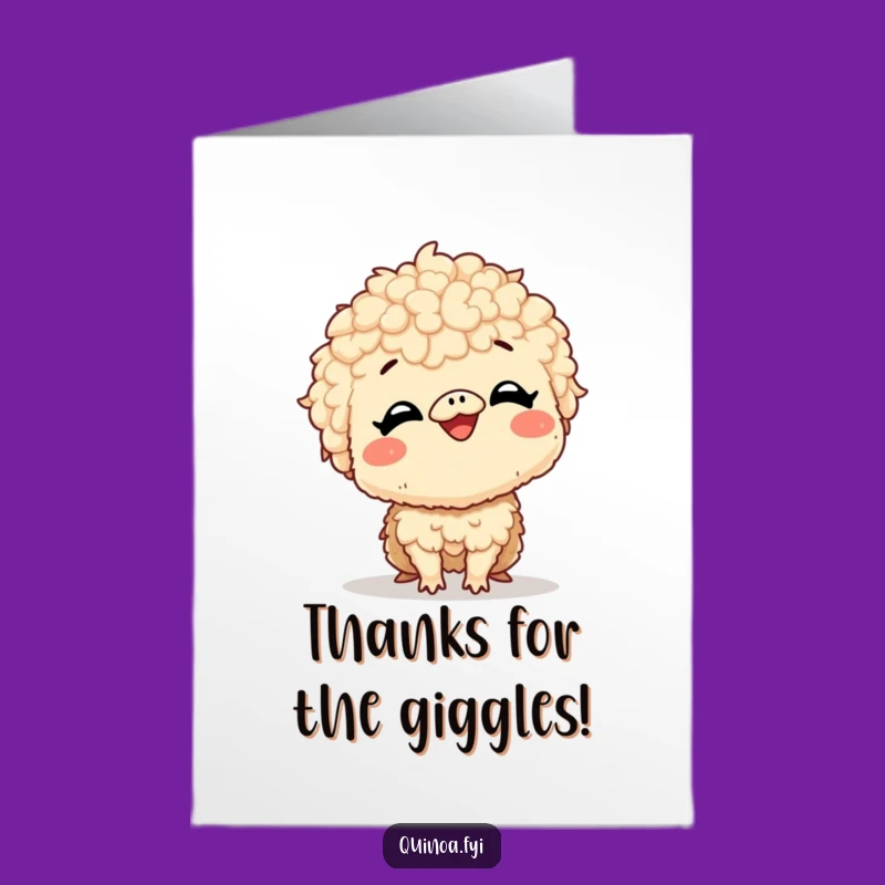 Free Printable Funny Giggling Quinoa Thank You Card - Grateful DIY!