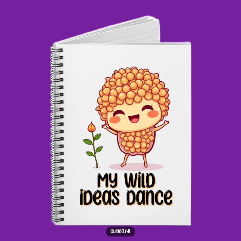 Funny Quinoa Dance Notebook: Jot Down Ideas with a Silly Veggie Character, Ideal Funny Journal