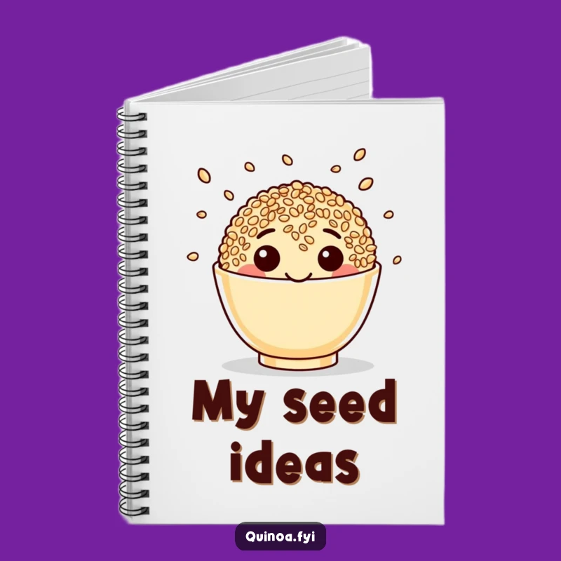 Funny Quinoa Juggling Seeds Notebook - Hilarious Healthy Foodie Journal for Notes