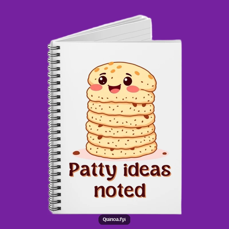 Funny Quinoa Patties Notebook - Hilarious Foodie Journal for Recipes