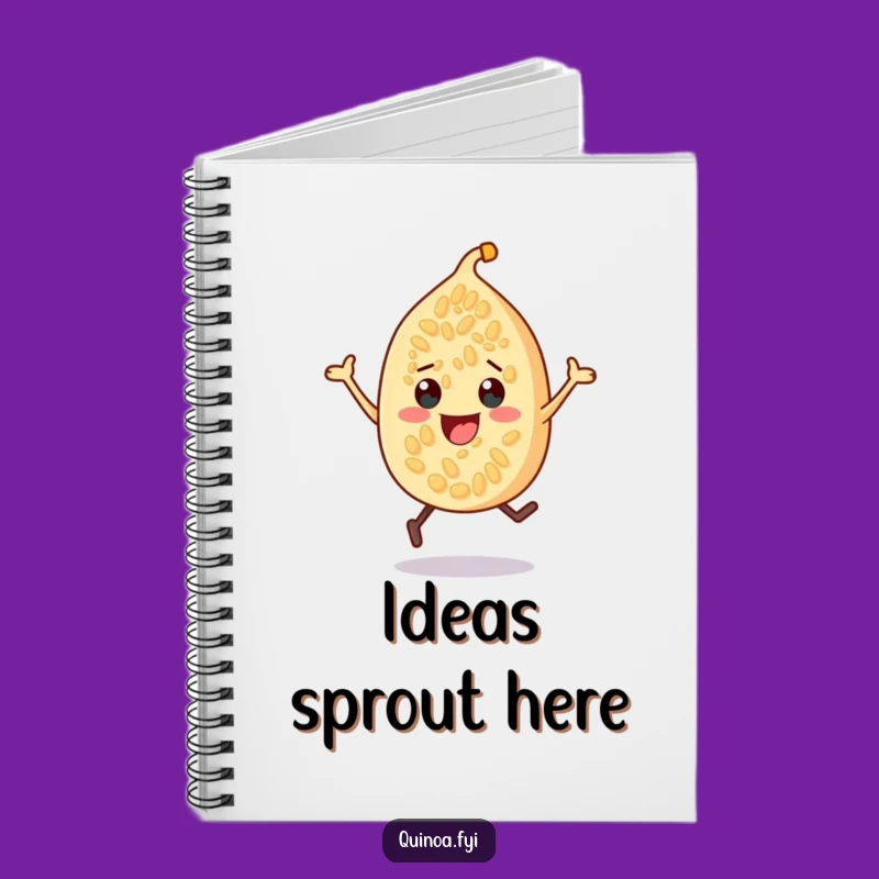 Funny Quinoa Seed Notebook - Jot Down Ideas with This Cheerful Funny Gift