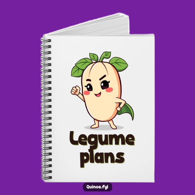 Funny Superhero Legume Notebook - Capture Ideas with Humorous Winking Flair
