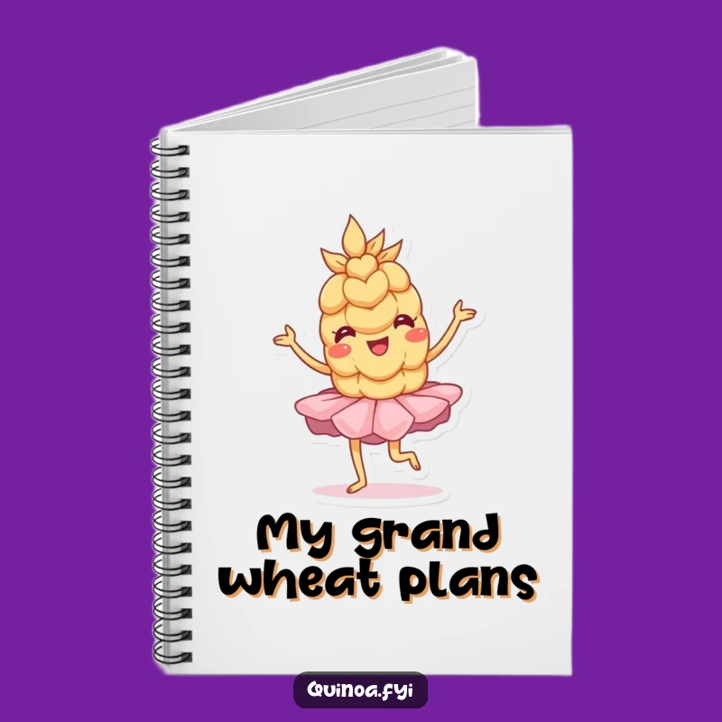 Funny Wobbly Wheat Dancer Notebook - Journal for Playful Thoughts Gift