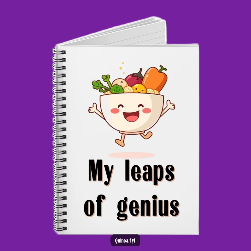Funny Quinoa Veggie Leap Notebook: Jot Down Ideas with Healthy Humor!