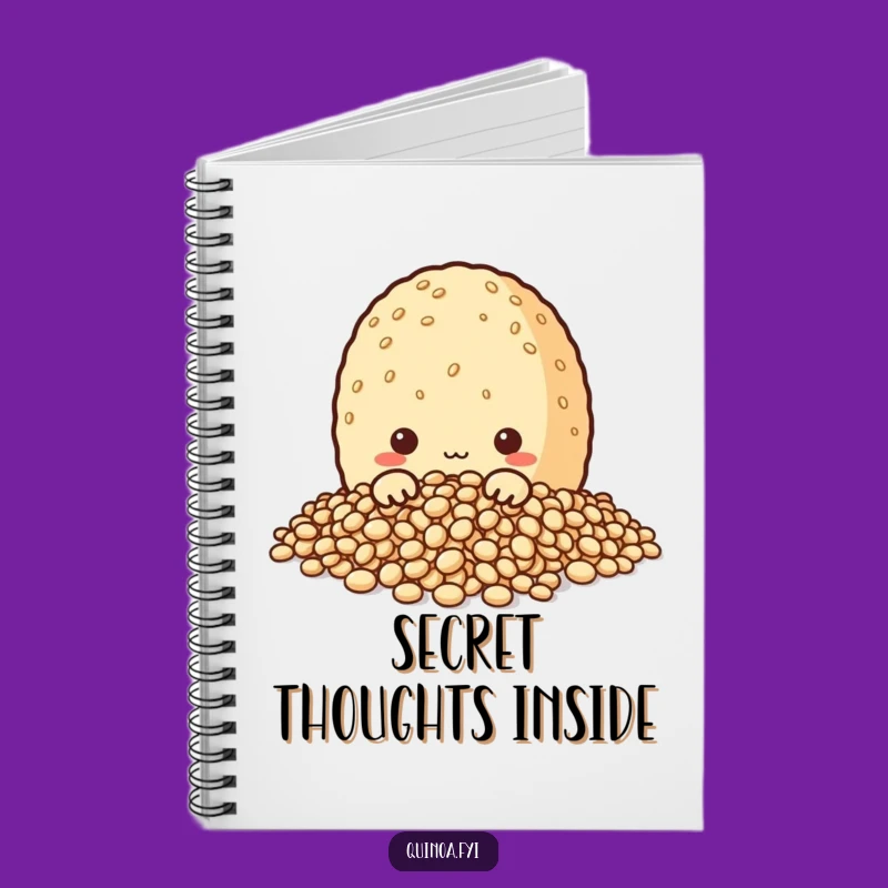 Funny Quinoa Peek Notebook: Jot Down Secrets with a Curious Grain Character