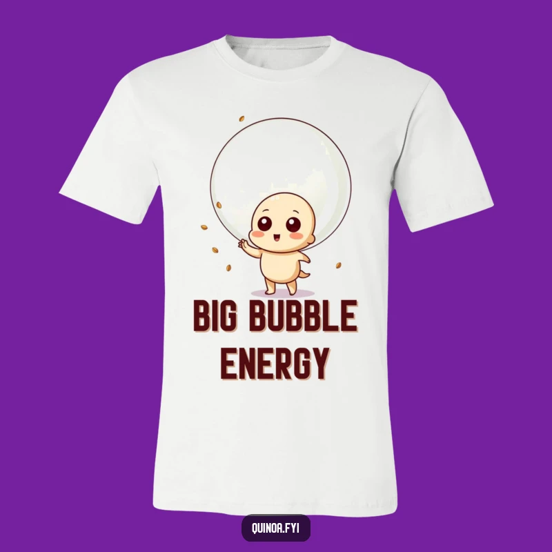 Funny Quinoa Bubble T-Shirt - Playful Character Tee for Fun Lovers