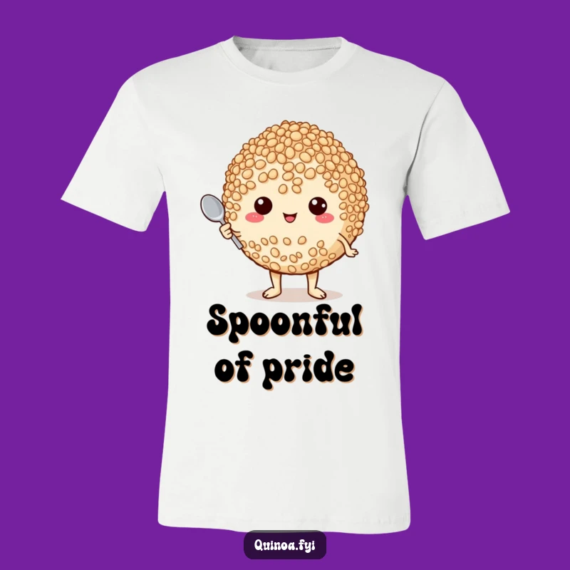 Funny Proud Quinoa T-Shirt: Tiny Spoon Chef, Culinary Pride
