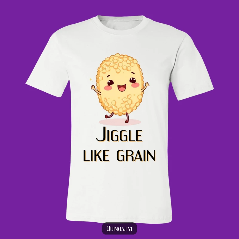 Funny Quinoa Jig T-Shirt: Happy Dancing Grain for a Hilarious Funny Gift