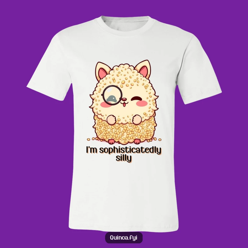 Funny Quinoa Monocle Wink T-Shirt: Dapper Grains for Dapper People!