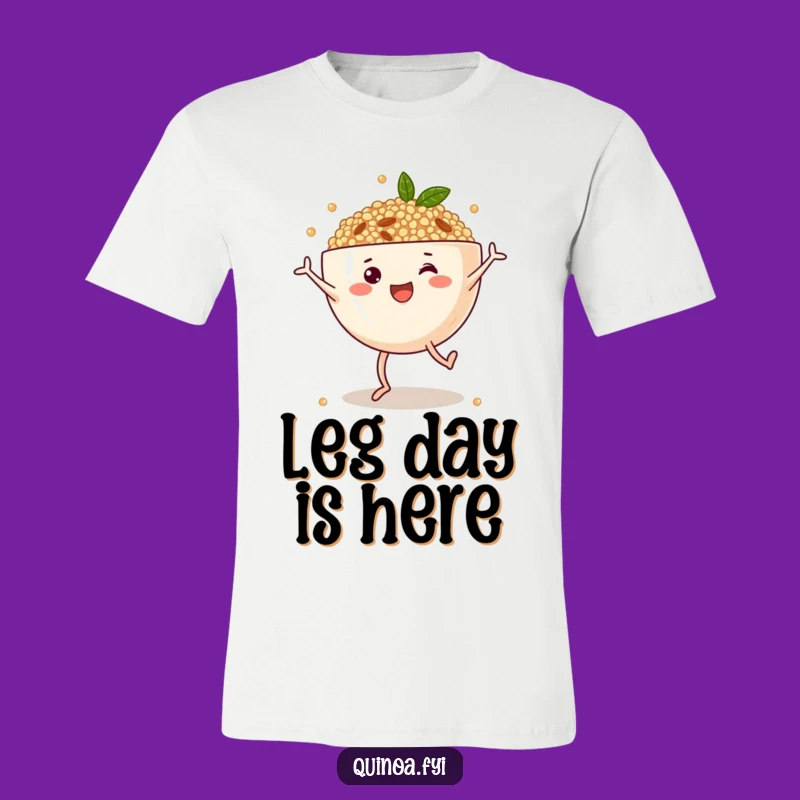 Funny Quinoa Bowl Cartwheel T-Shirt - Hilarious Healthy Foodie Tee