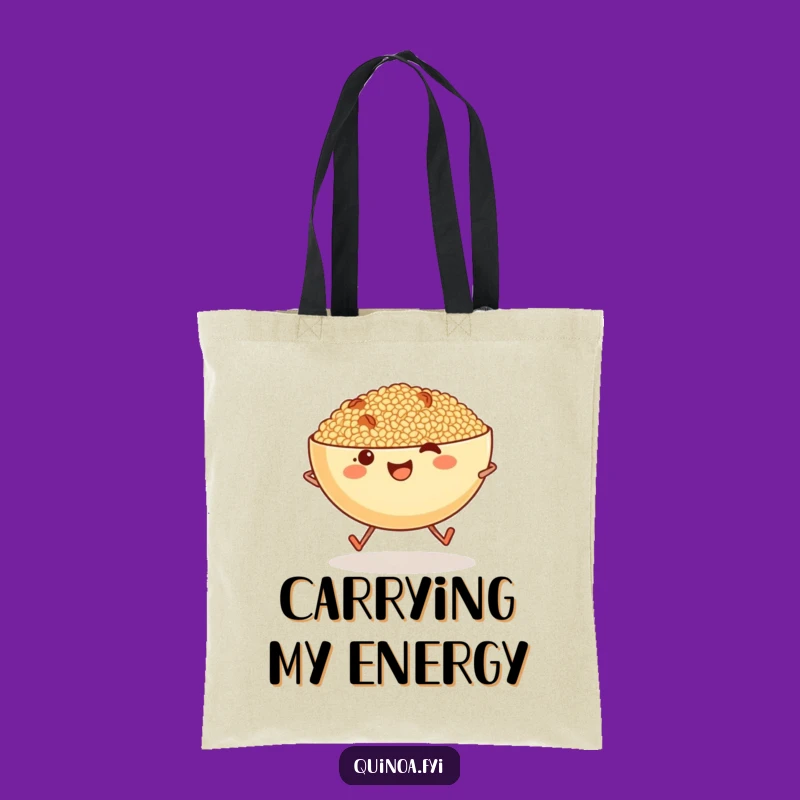 Funny Quinoa Bowl Skipping Tote: Carry Your Healthy Habits