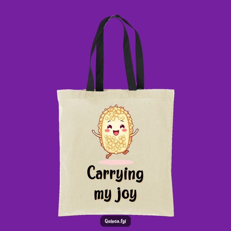 Funny Quinoa Hop Tote Bag: Carry Your Essentials with a Joyful Grain Character