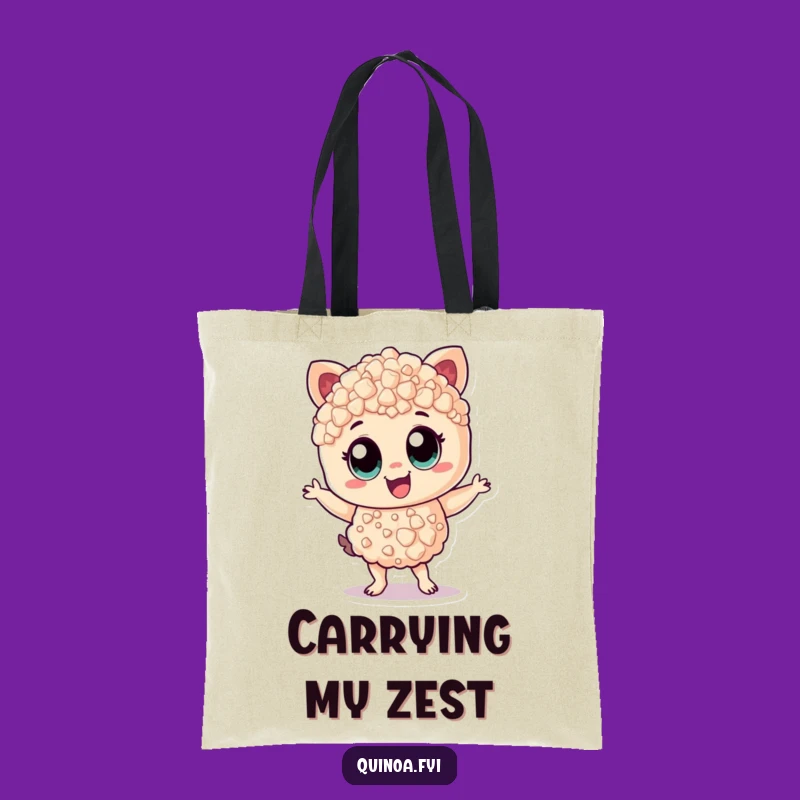 Funny Quinoa Dance Tote Bag - Cheerful Zesty Character Accessory