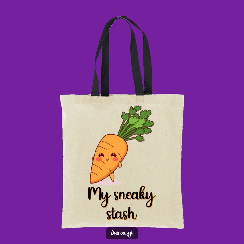 Funny Giggling Quinoa Carrot Tote Bag: Carry Your Fun with Playful Style!
