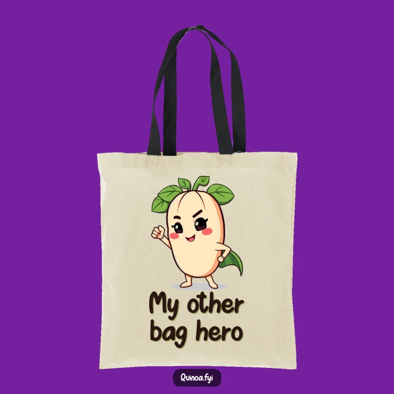 Funny Legume Superhero Tote Bag - Carry Your Essentials with Humorous Flair