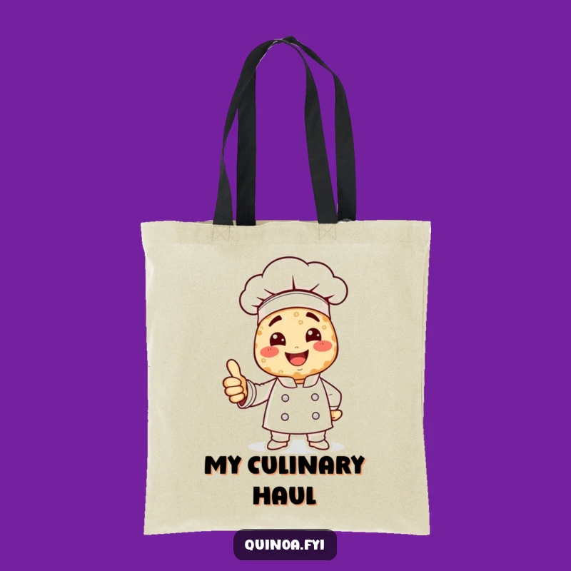 Funny Quinoa Chef Tote Bag: Smiling Cook, Thumbs Up, Stylish Funny Gift