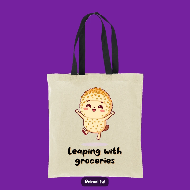 Funny Leaping Quinoa Tote: Carry Your Healthy Energy