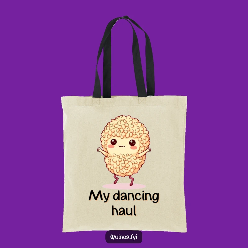 Funny Dancing Quinoa Jig Tote Bag: Carry Your Belongings with Lively Rhythm!
