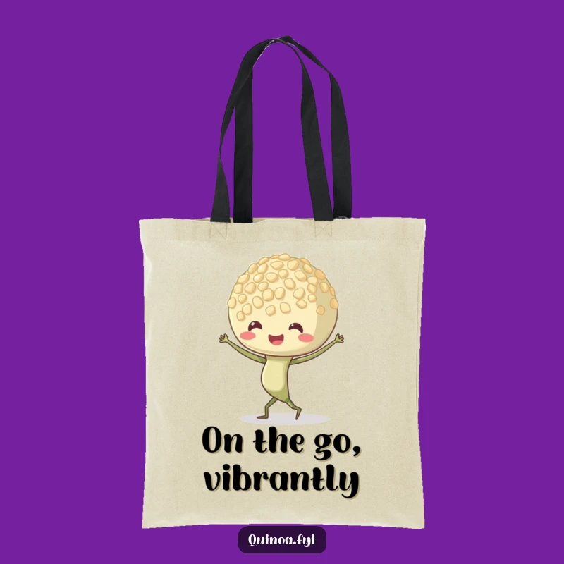Funny Quinoa Sprout Tote Bag - Dancing Roots Design, Carry-All Funny Gift